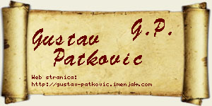 Gustav Patković vizit kartica